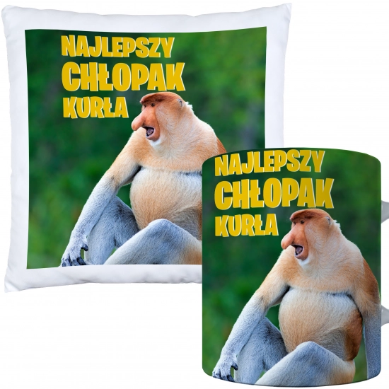 KOMPLET PODUSZKA KUBEK NA DZIEŃ CHŁOPAKA FACETA