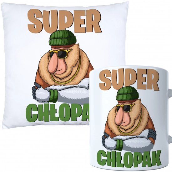 KOMPLET PODUSZKA KUBEK NA DZIEŃ CHŁOPAKA FACETA