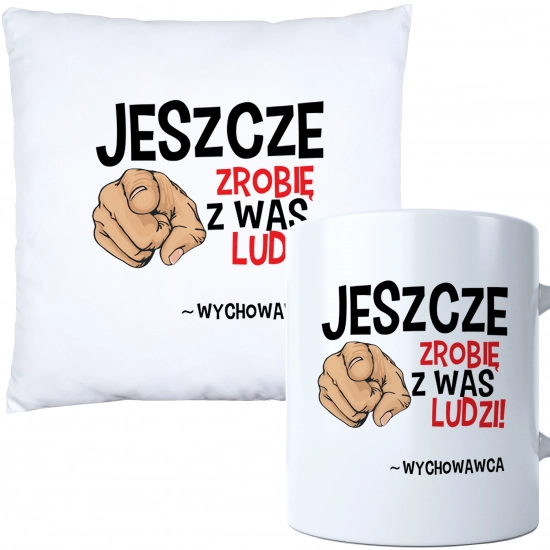 KOMPLET PODUSZKA KUBEK DZIEŃ NAUCZYCIEL WYCHOWAWCA