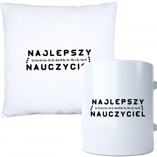 KOMPLET PODUSZKA KUBEK DZIEŃ NAUCZYCIEL WYCHOWAWCA