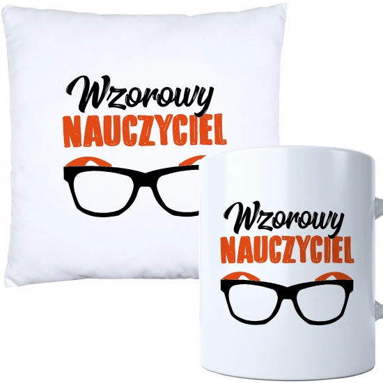 KOMPLET PODUSZKA KUBEK DZIEŃ NAUCZYCIEL WYCHOWAWCA