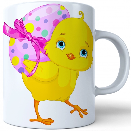 WIELKANOCNY KUBEK 330ml NA PREZENT ZAJĄC ZAJĄCZEK KRÓLIK PISANKA ŚWIĄTECZNY