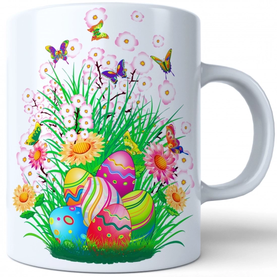 WIELKANOCNY KUBEK 330ml NA PREZENT ZAJĄC ZAJĄCZEK KRÓLIK PISANKA ŚWIĄTECZNY