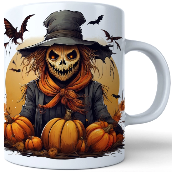 HALLOWEENOWY KUBEK 330ml NA HERBATĘ KAWĘ NA PREZENT STRACH NA WRÓBLE DYNIE NIETOPERZE
