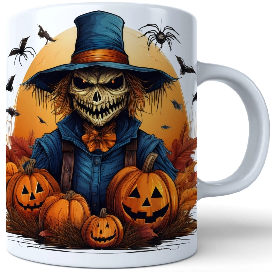 HALLOWEENOWY KUBEK 330ml NA HERBATĘ KAWĘ NA PREZENT STRACH NA WRÓBLE DYNIE NIETOPERZE