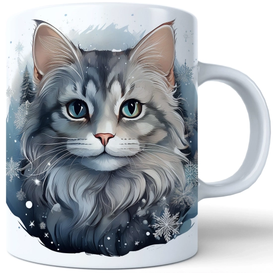 ZIMOWY KUBEK 330ml HERBATĘ KAWĘ PREZENT ŚWIĄTECZNY ŚWIĘTA RENIFER MIKOŁAJ