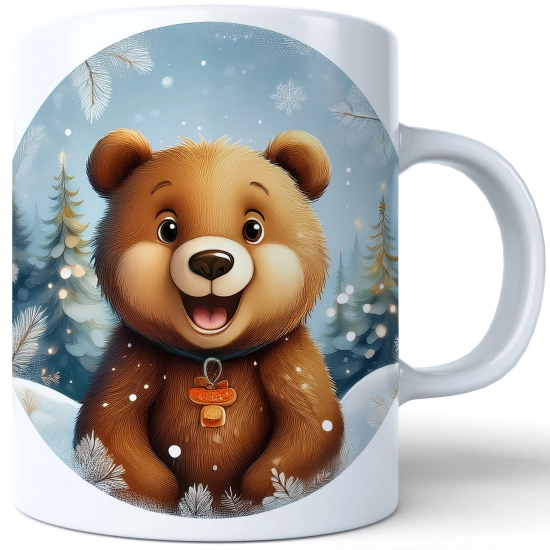 ZIMOWY KUBEK 330ml HERBATĘ KAWĘ PREZENT ŚWIĄTECZNY ŚWIĘTA RENIFER MIKOŁAJ