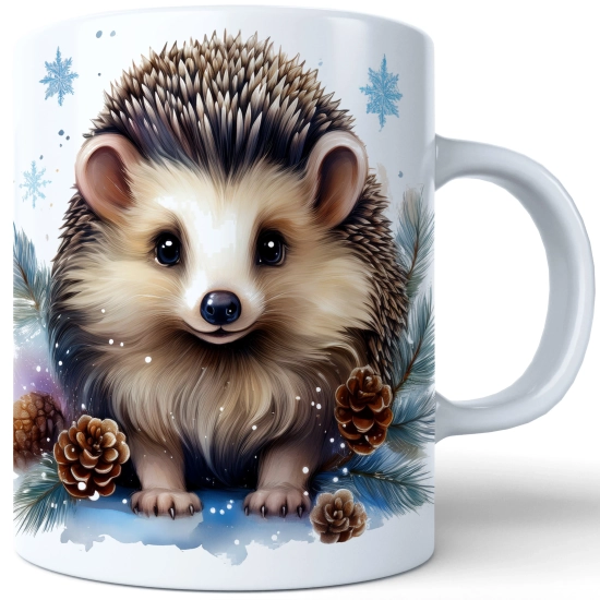 ZIMOWY KUBEK 330ml HERBATĘ KAWĘ PREZENT ŚWIĄTECZNY ŚWIĘTA RENIFER MIKOŁAJ