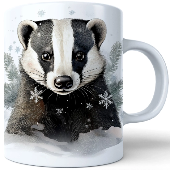 ZIMOWY KUBEK 330ml HERBATĘ KAWĘ PREZENT ŚWIĄTECZNY ŚWIĘTA RENIFER MIKOŁAJ