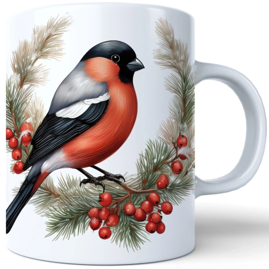 ZIMOWY KUBEK 330ml HERBATĘ KAWĘ PREZENT ŚWIĄTECZNY ŚWIĘTA RENIFER MIKOŁAJ