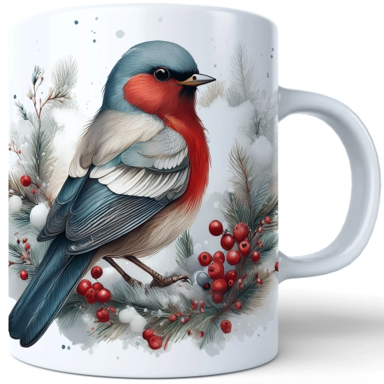 ZIMOWY KUBEK 330ml HERBATĘ KAWĘ PREZENT ŚWIĄTECZNY ŚWIĘTA RENIFER MIKOŁAJ