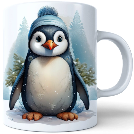 ZIMOWY KUBEK 330ml HERBATĘ KAWĘ PREZENT ŚWIĄTECZNY ŚWIĘTA RENIFER MIKOŁAJ