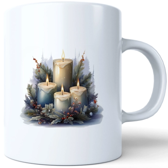 ZIMOWY KUBEK 330ml HERBATĘ KAWĘ PREZENT ŚWIĄTECZNY ŚWIĘTA RENIFER MIKOŁAJ