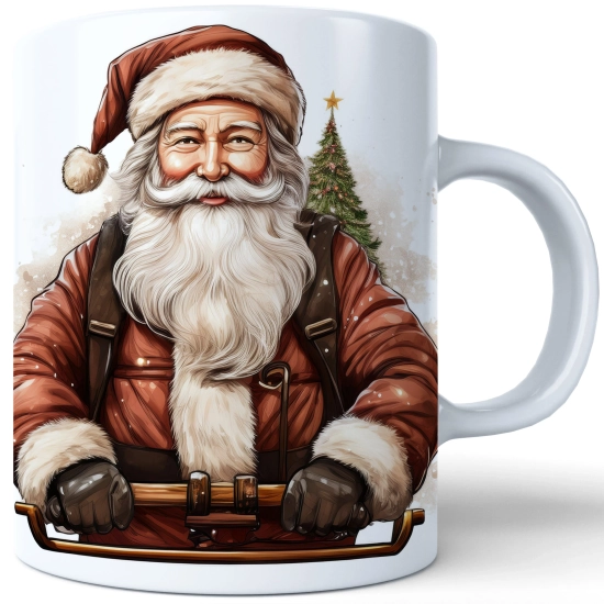 ZIMOWY KUBEK 330ml HERBATĘ KAWĘ PREZENT ŚWIĄTECZNY ŚWIĘTA RENIFER MIKOŁAJ