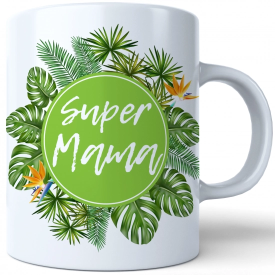 KUBEK 330ml DLA MAMY Z NADRUKIEM NA PREZENT DZIEŃ MATKI MAMA KWIATY