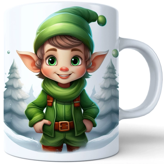 ZIMOWY KUBEK 330ml HERBATĘ KAWĘ PREZENT ŚWIĄTECZNY ŚWIĘTA RENIFER MIKOŁAJ