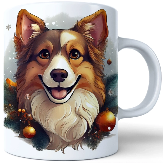 ZIMOWY KUBEK 330ml HERBATĘ KAWĘ PREZENT ŚWIĄTECZNY ŚWIĘTA RENIFER MIKOŁAJ