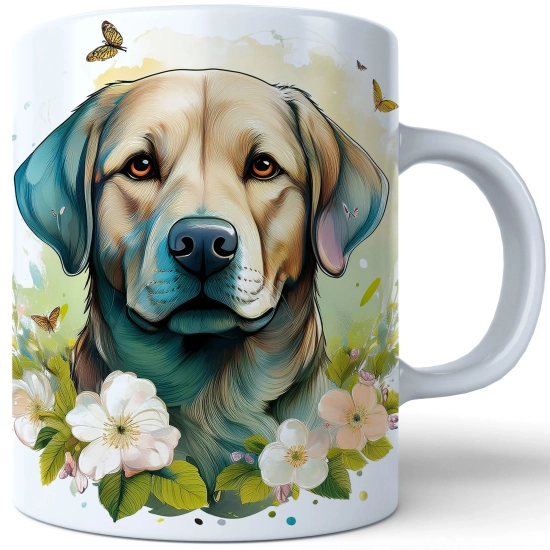 WIOSENNY WIELKANOCNY KUBEK 330ml NA PREZENT KAWĘ HERBATĘ WIOSNA PIES