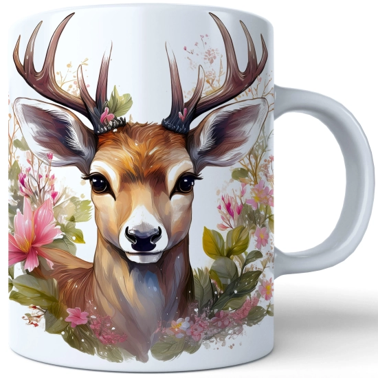 WIOSENNY WIELKANOCNY KUBEK 330ml NA PREZENT KAWĘ HERBATĘ WIOSNA JELEŃ