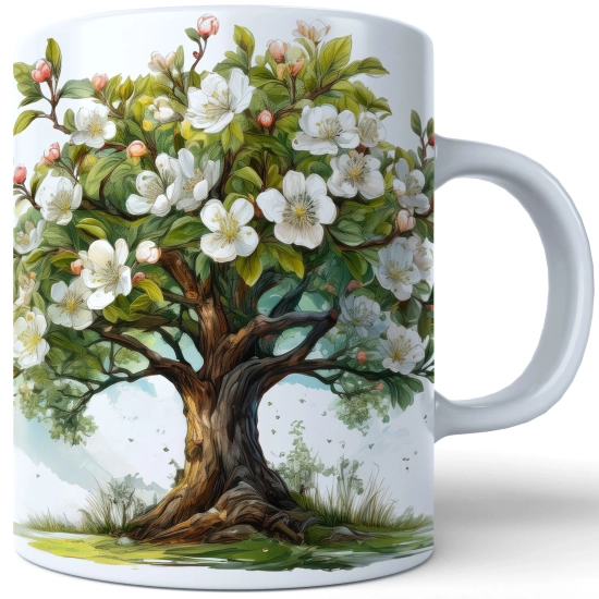 WIOSENNY WIELKANOCNY KUBEK 330ml NA PREZENT KAWĘ HERBATĘ WIOSNA DRZEWO