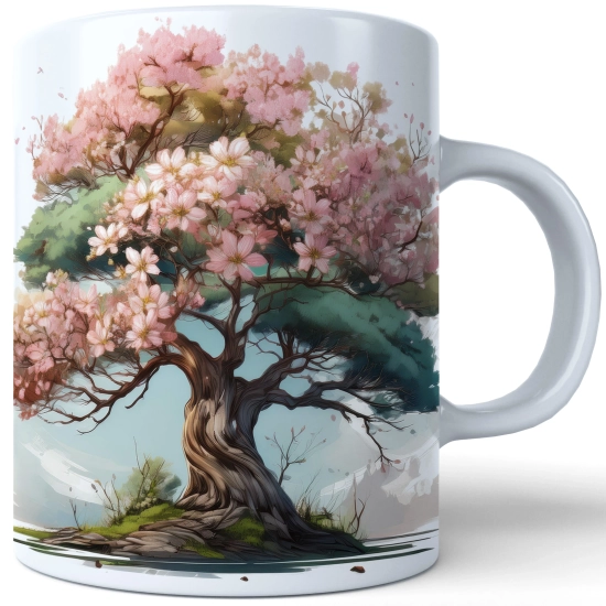 WIOSENNY WIELKANOCNY KUBEK 330ml NA PREZENT KAWĘ HERBATĘ WIOSNA DRZEWO