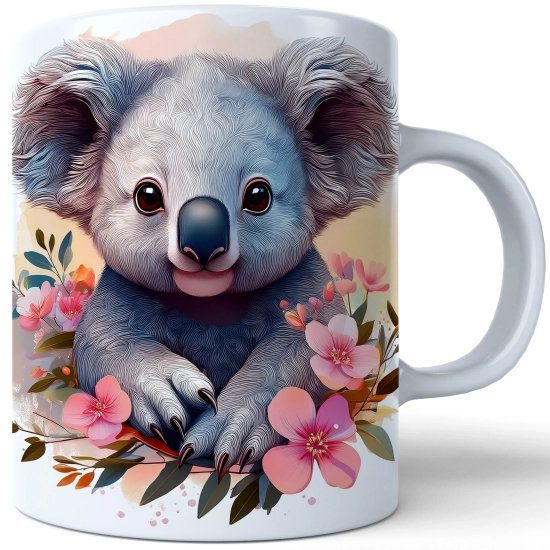 WIOSENNY WIELKANOCNY KUBEK 330ml NA PREZENT KAWĘ HERBATĘ WIOSNA KOALA