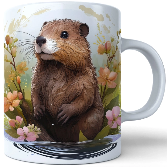 WIOSENNY WIELKANOCNY KUBEK 330ml NA PREZENT KAWĘ HERBATĘ WIOSNA BORSUK