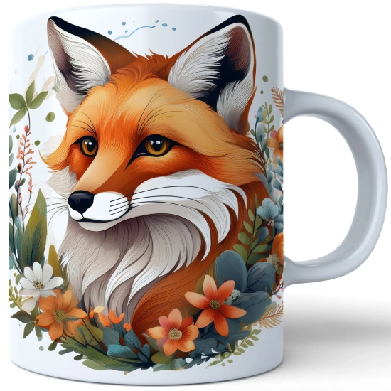 WIOSENNY WIELKANOCNY KUBEK 330ml NA PREZENT KAWĘ HERBATĘ WIOSNA LIS