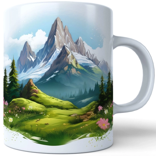 WIOSENNY WIELKANOCNY KUBEK 330ml NA PREZENT KAWĘ HERBATĘ WIOSNA GÓRY