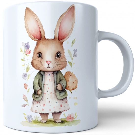 WIELKANOCNY KUBEK 330ml NA PREZENT ZAJĄC ZAJĄCZEK KRÓLIK PISANKA ŚWIĄTECZNY