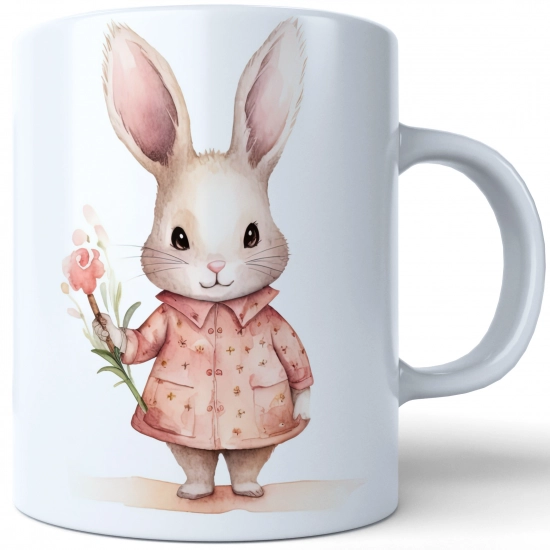 WIELKANOCNY KUBEK 330ml NA PREZENT ZAJĄC ZAJĄCZEK KRÓLIK PISANKA ŚWIĄTECZNY