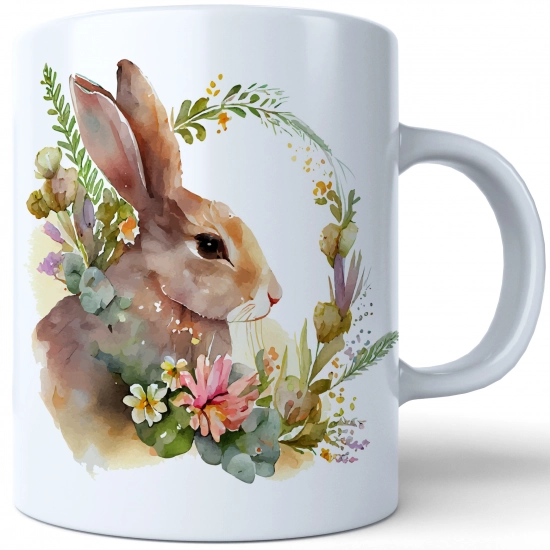 WIELKANOCNY KUBEK 330ml NA PREZENT ZAJĄC ZAJĄCZEK KRÓLIK PISANKA ŚWIĄTECZNY