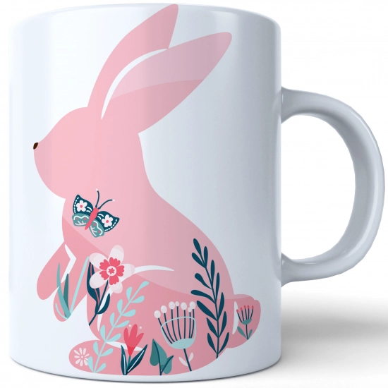 WIELKANOCNY KUBEK 330ml NA PREZENT ZAJĄC ZAJĄCZEK KRÓLIK PISANKA ŚWIĄTECZNY