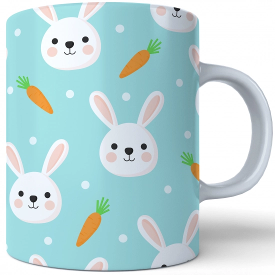 WIELKANOCNY KUBEK 330ml NA PREZENT ZAJĄC ZAJĄCZEK KRÓLIK PISANKA ŚWIĄTECZNY