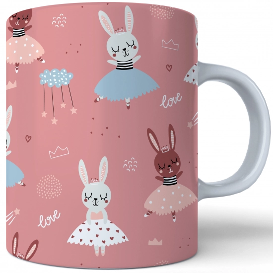 WIELKANOCNY KUBEK 330ml NA PREZENT ZAJĄC ZAJĄCZEK KRÓLIK PISANKA ŚWIĄTECZNY