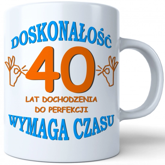 SUPER KUBEK NA PREZENT URODZINY 40 CZTERDZIESTKĘ