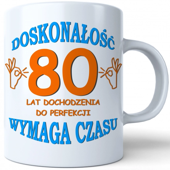 PREZENT KUBEK URODZINOWY W SKRZYNCE URODZINY 80