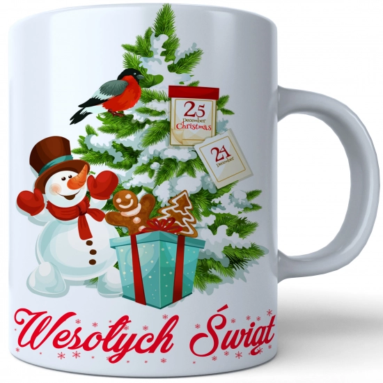 ŚWIĄTECZNY KUBEK 330ml PREZENT ŚWIĘTA POD CHOINKĘ