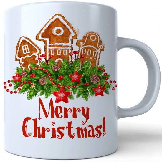 ŚWIĄTECZNY KUBEK 330ml PREZENT ŚWIĘTA POD CHOINKĘ