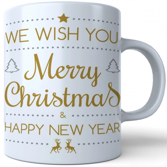 ŚWIĄTECZNY KUBEK 330ml PREZENT ŚWIĘTA POD CHOINKĘ