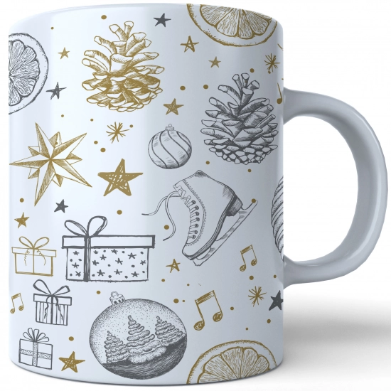 ŚWIĄTECZNY KUBEK 330ml PREZENT ŚWIĘTA POD CHOINKĘ