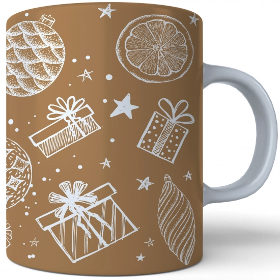 ŚWIĄTECZNY KUBEK 330ml PREZENT ŚWIĘTA POD CHOINKĘ