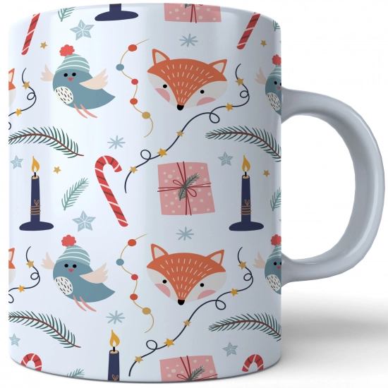 ŚWIĄTECZNY KUBEK 330ml PREZENT ŚWIĘTA POD CHOINKĘ