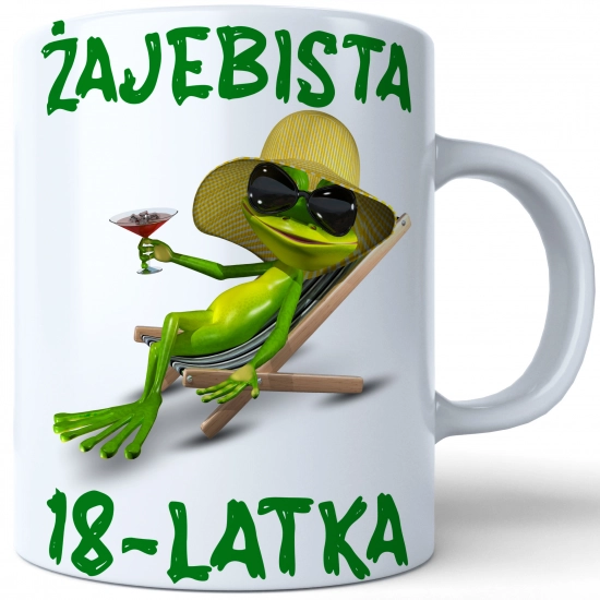 SUPER KUBEK NA PREZENT URODZINY 18 OSIEMNASTKĘ