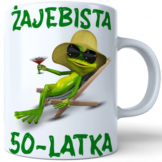 SUPER KUBEK NA PREZENT URODZINY 50 PIĘĆDZIESIĄTKĘ