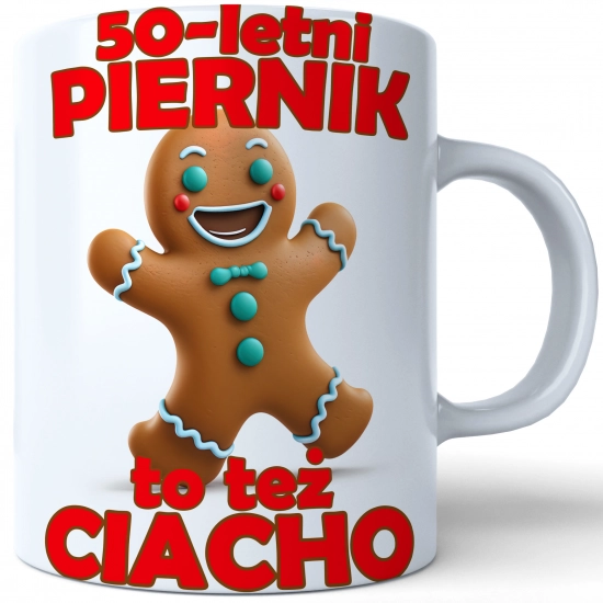 SUPER KUBEK NA PREZENT URODZINY 50 PIĘĆDZIESIĄTKĘ