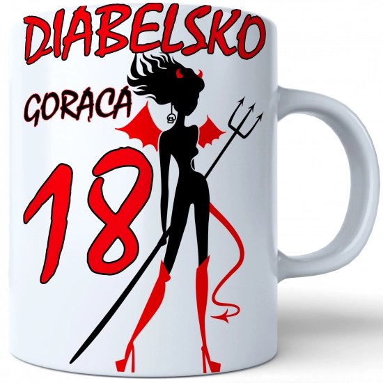 SUPER KUBEK NA PREZENT URODZINY 18 OSIEMNASTKĘ
