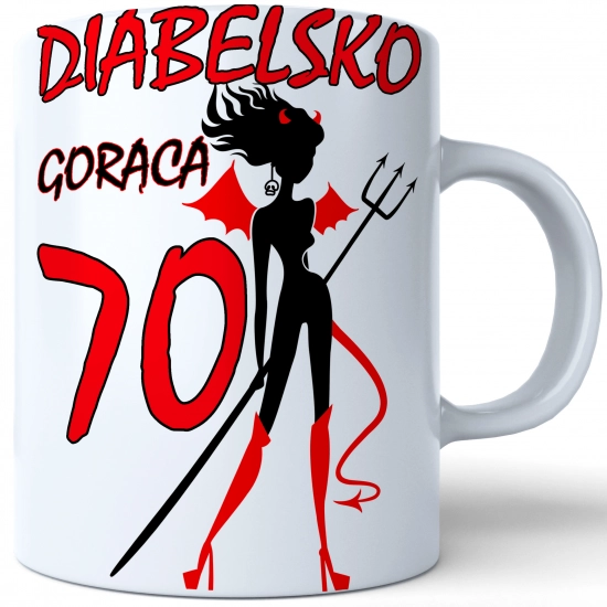 SUPER KUBEK NA PREZENT URODZINY 70 SIEDEMDZIESIĄTKĘ