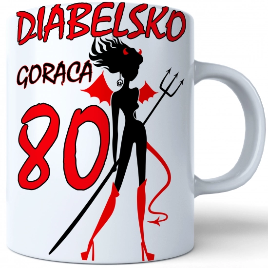 SUPER KUBEK NA PREZENT URODZINY 80 OSIEMDZIESIĄTKĘ