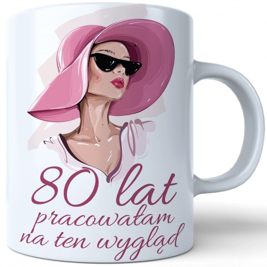 SUPER KUBEK NA PREZENT URODZINY 80 OSIEMDZIESIĄTKĘ